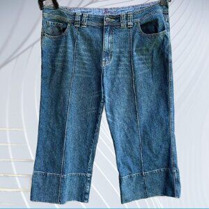 Jereka Mid Rise Straight Leg Cropped Capri Jeans